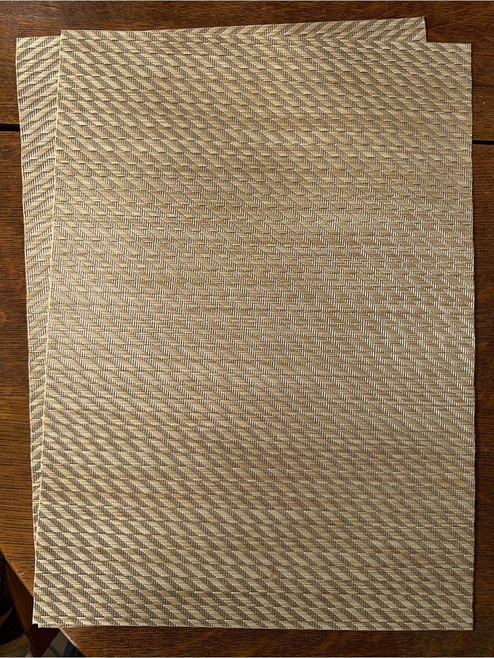 Woven Vinyl Basketweave Placemats Set of 2